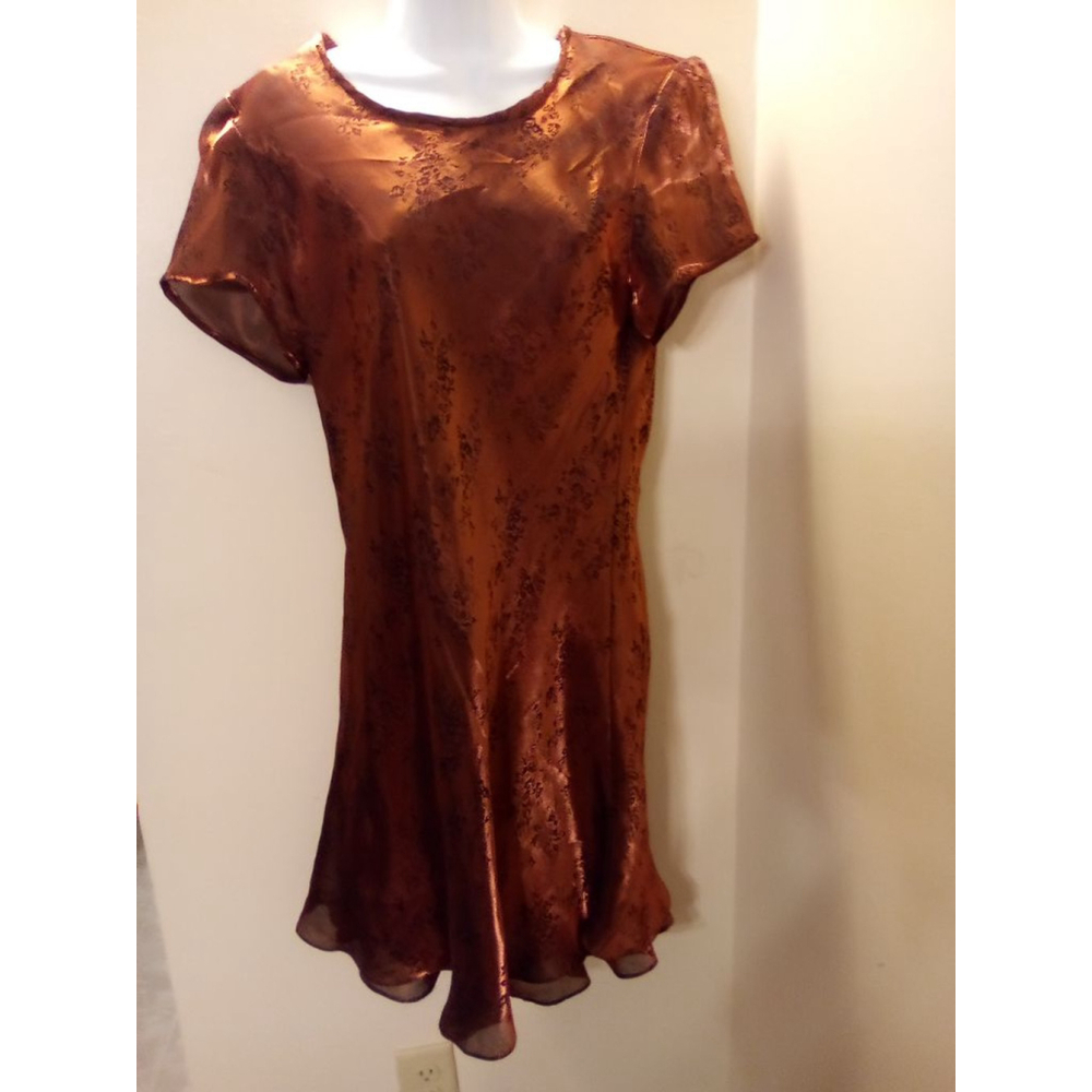KARIN STEVENS Dress NEW NO TAG BRONZE SIZE 14 - Picture 2 of 8